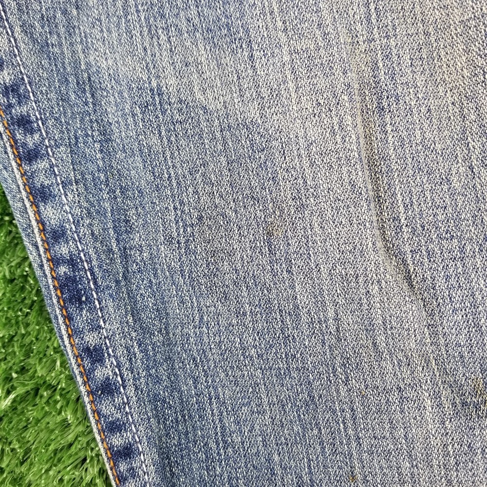 Vintage True‎ Religion Jeans Joey Embroidered Dragon 38x33 Blue Denim Flare 90s - Picture 8 of 16